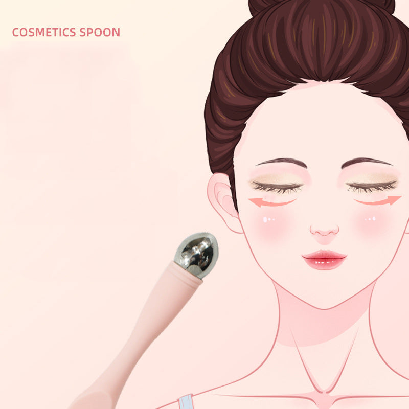 Jade Eye Cream Spoon Eye Essence Introduction Stick Silicone Handle Powder Crystal Jade Cream Cosmetic Spoon