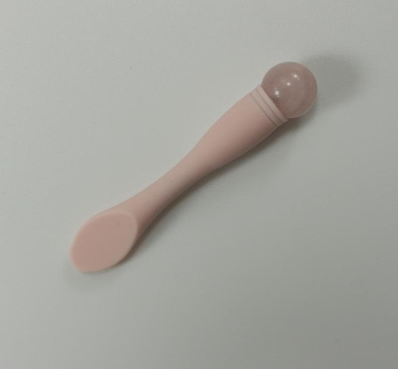 Jade Eye Cream Spoon Eye Essence Introduction Stick Silicone Handle Powder Crystal Jade Cream Cosmetic Spoon