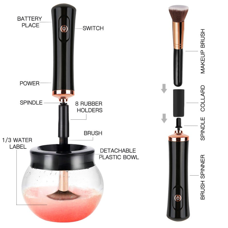 Electric Makeup Brush Cleaner Convenient Silicone Make up Brushes Washing Cleanser Cleaning Tool