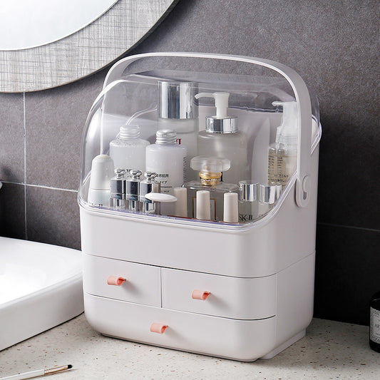 Cosmetics Storage Box Household Transparent Simple Dust-proof Large-Capacity Drawer Makeup Box Drawer Storage